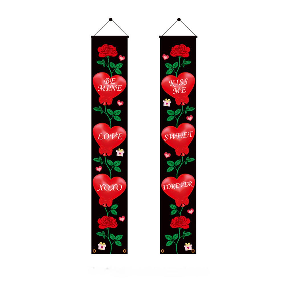 День святого Валентина Украшение занавесок Подвесная картина на дверь Подвесной флаг Украшение