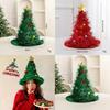 Tree Christmas Topper Hat With Plush Ball Decor For Home Decor Celebrations And