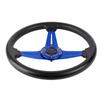 14in 350mm   Racing Steering Wheel Aluminum PU Lther Car Sport Racing Drift Steering Wheel Blue