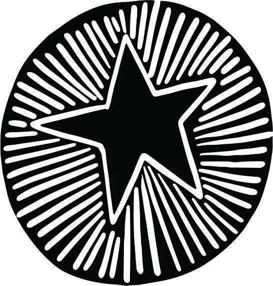 Printtoo Star Pattern Craft Textile Деревянный резиновый штамп Дневник Card Round Block-2