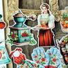 Акварельные ретро рождественские кухонные фигурки кухонные принадлежности наклейки винтажные, водонепроницаемые для фотоальбома канцелярских принадлежностей скрапбукинга