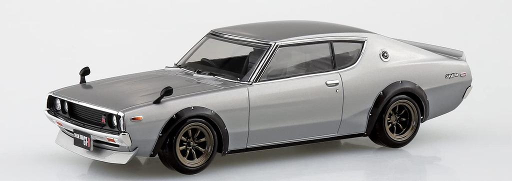 Aoshima Bunka Kyozai Серия Snap Kit Nissan C110 Skyline Custom Пластиковая модель 1/32 GT-R (Серебряный) Предварительно окрашенный №18-SP1