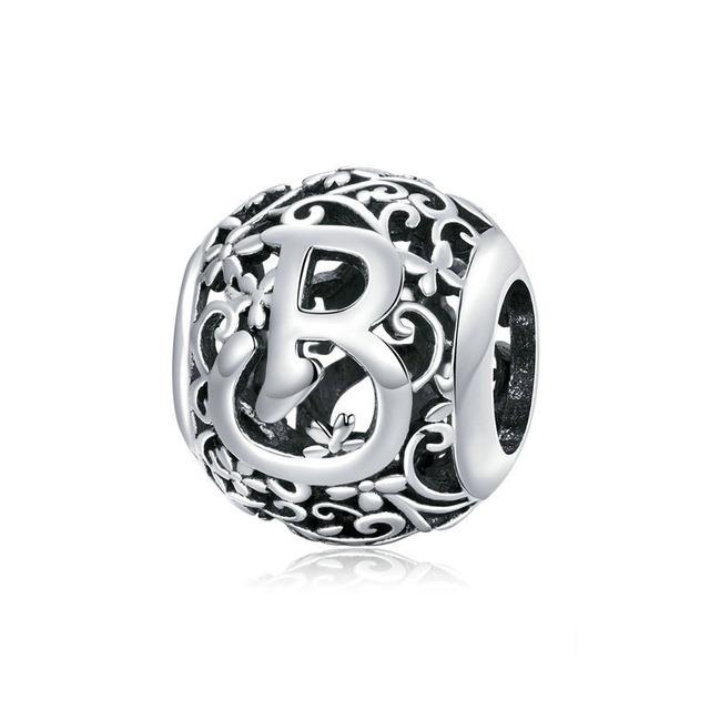 2022 New Initial Letter A To Z Diy Fine Beads Fit Original Charms Silver 925 Bracelet Jewelry