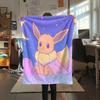 Cute Eevee  Print Flannel Blanket, High quality Comfortable for All Seasons, Home Decor, Warmth and Comfort
