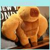 Adorable Muscle Capybara Plush Toy Soft Cuddly Pillow For Birthdays And Gifts