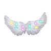 Halloween LED Angel Wing Light Up Angel Feather Wings with Elastic Straps Fairy Cupid Wings Cosplay Costume for Kids Girls Women