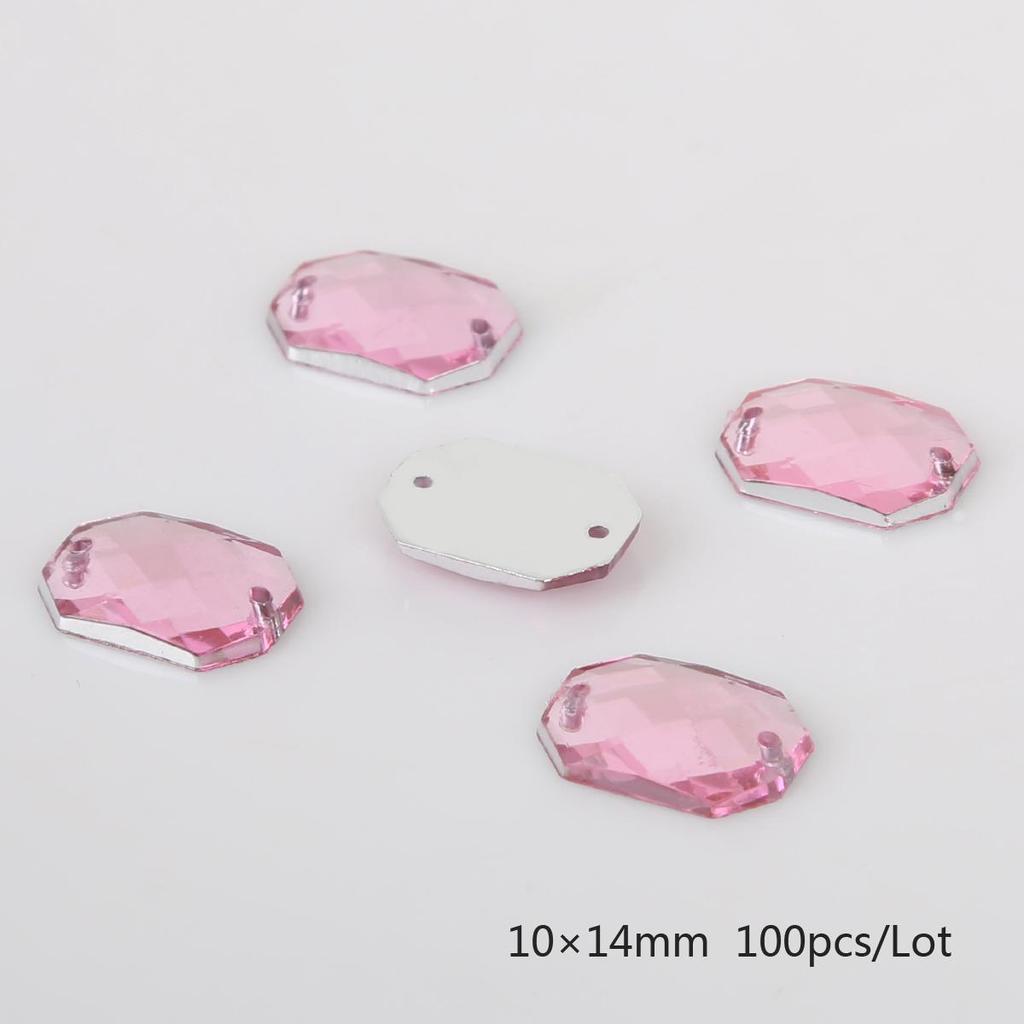100 шт./пакет, стразы для шитья с плоской задней частью, пришивные кристаллы, камни, акриловые бусины, стразы для рукоделия, украшения для скрапбукинга