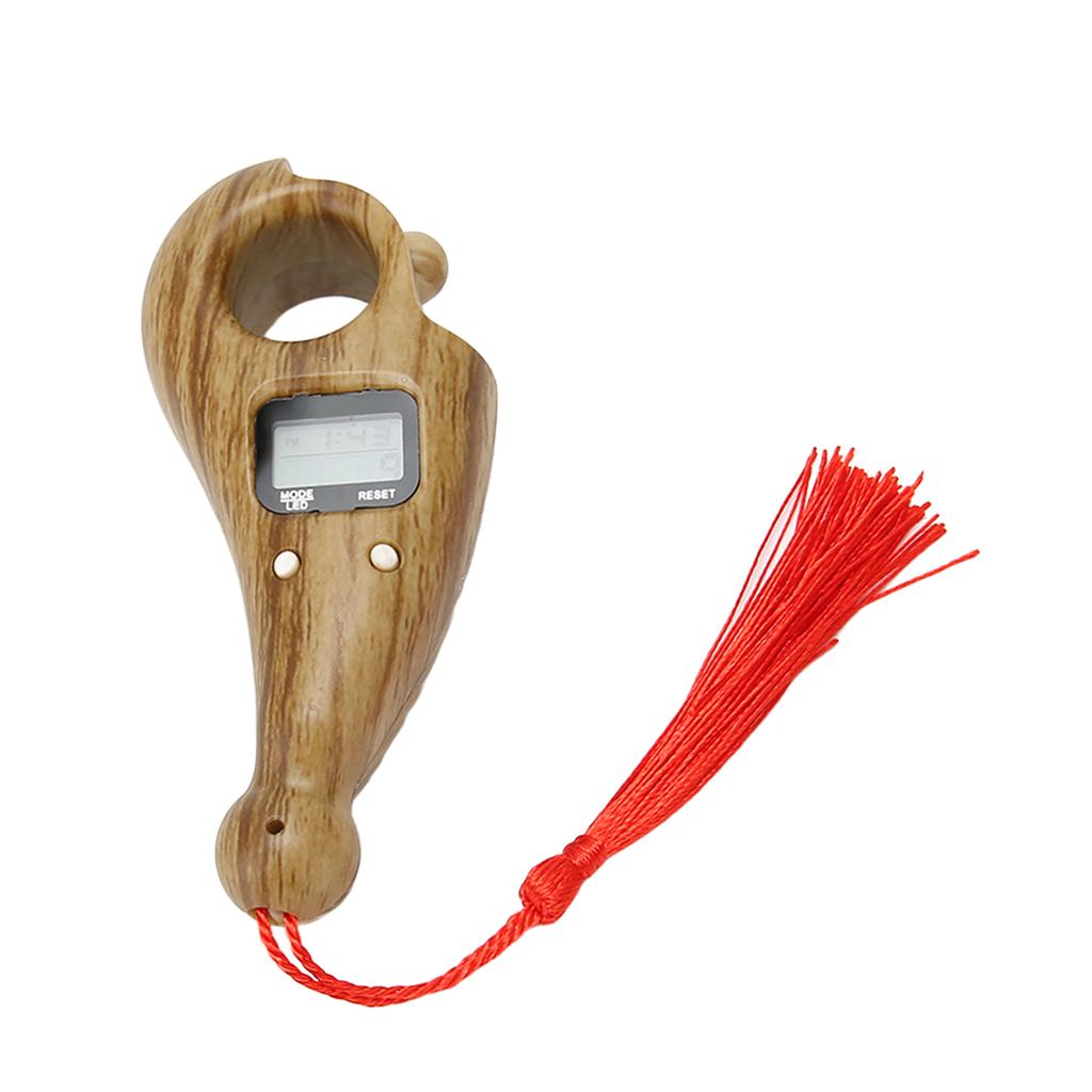 Digital Bds Counter with Tassel LCD Low Noise Resistant Digital Buddha Bds Counter for Meditation Finger Movement
