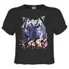 Amplified Womens/Ladies Neon Art Mineral Slayer Crop Top