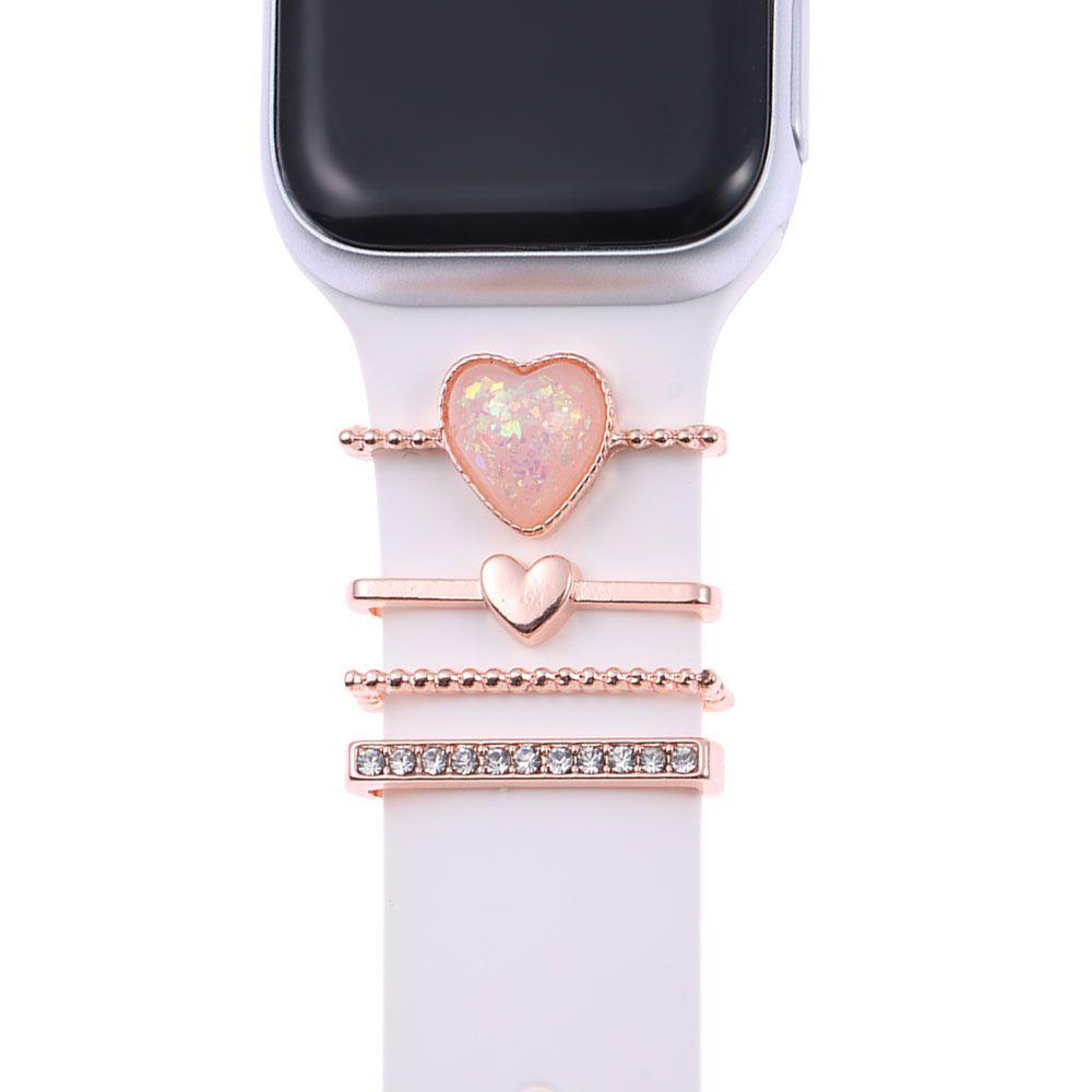 Fashion Smart Watch Bracelet Strap Decorative Charms Metal Charms Diamond Ring Band Ornament