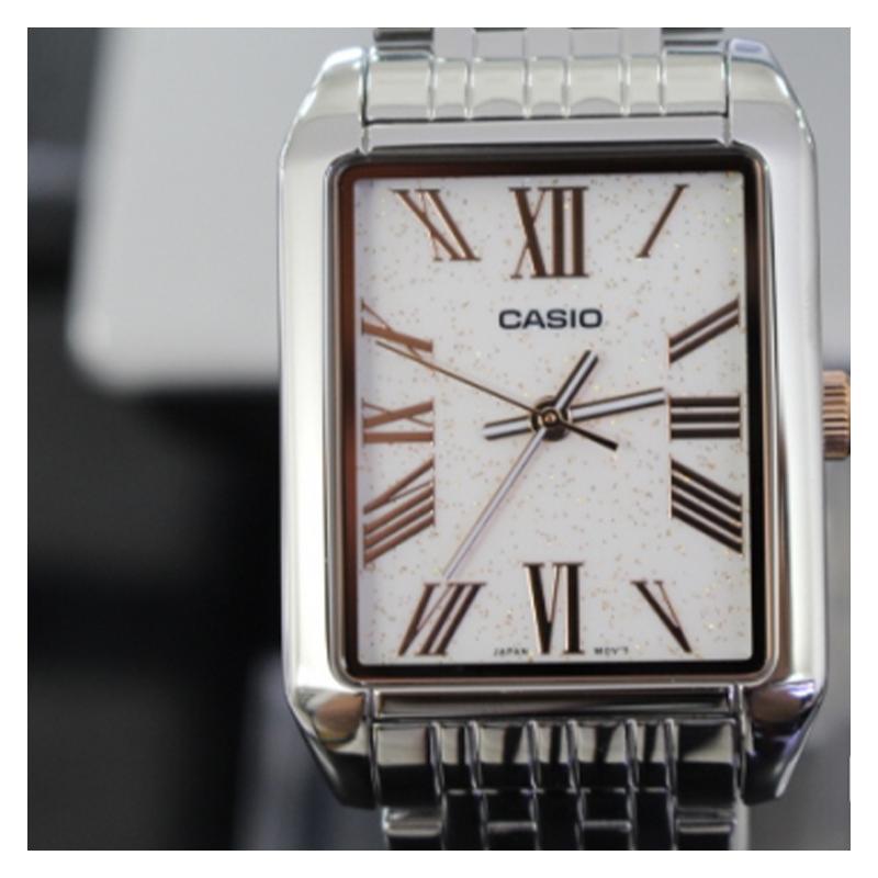 Casio CASIOSTANDARD водонепроницаемые прямоугольный циферблат кварцевый механизм стальной ремешок японские и корейские часы мужские часы MTP-TW101D-7AVDF