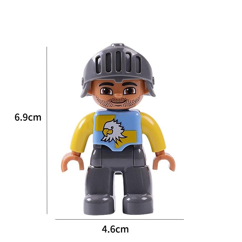 Фигурка, модель большого размера, минифигурка, строительный блок, кукла, семейная, профессиональная, совместимая с игрушкой с большими частицами