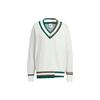 Женский вязаный джемпер Originals в стиле varsity с V-образным вырезом, белый, женский HS9521