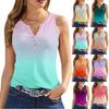 Womens Tank Top V Neck Basic Gradient Casual Flowy Summer Sleeveless Deep Side Cut Tops For Women