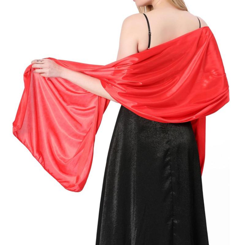 Элегантный шелковый атласный шаль для свадьбы или вечернего наряда