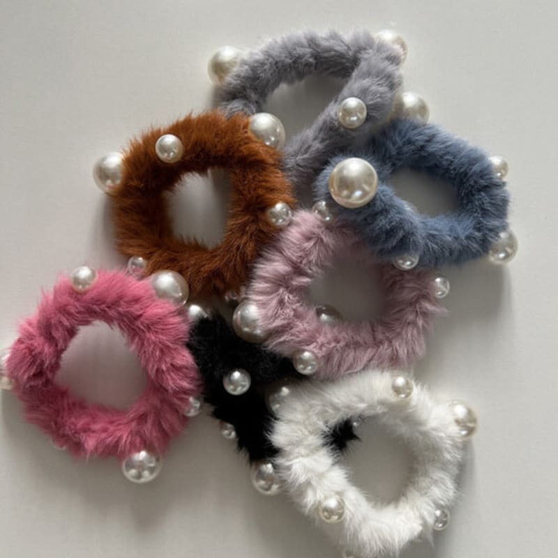 Мохе бабл резинка для волос (7цвет)