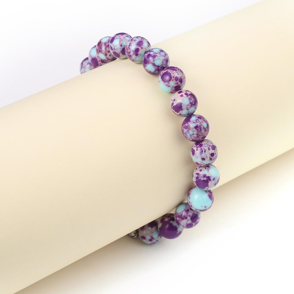 Новый стиль женский браслет натуральный камень императорский камень бусины 8X8 мм подвески для женщин романтический подарок на день рождения