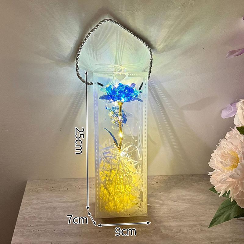 Eternal Galaxy Rose Rose With Lights  Led Valentine Day Gift Couple Girlfriend New Year Heart Gift Creative Wedding Decor