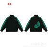 Mens Fall Casual Sporty Zip-Up Jacket Pants Set Streetwear Two-Piece Outfit Cotton Blend