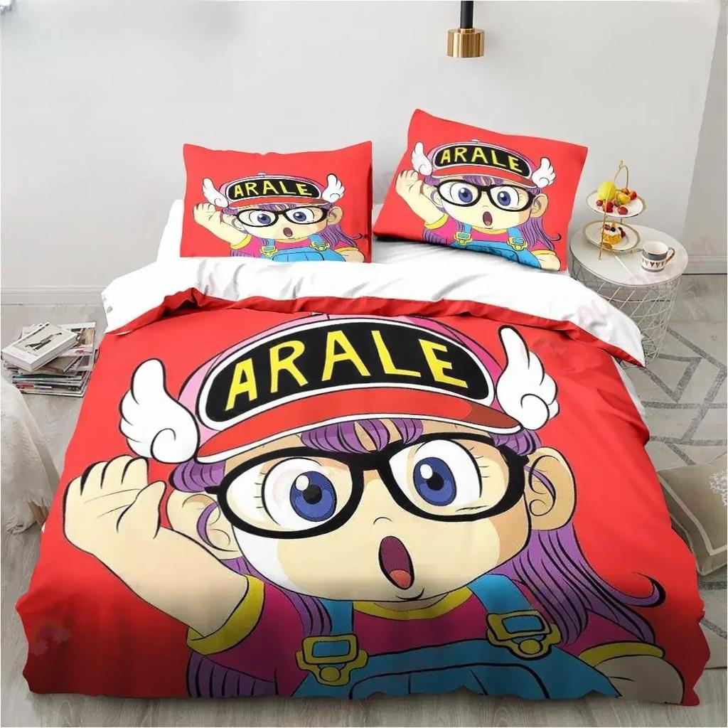 Новый милый мультяшный набор постельного белья DR S-Slump Arale Аниме King Twin Double Микрофибра Пододеяльник