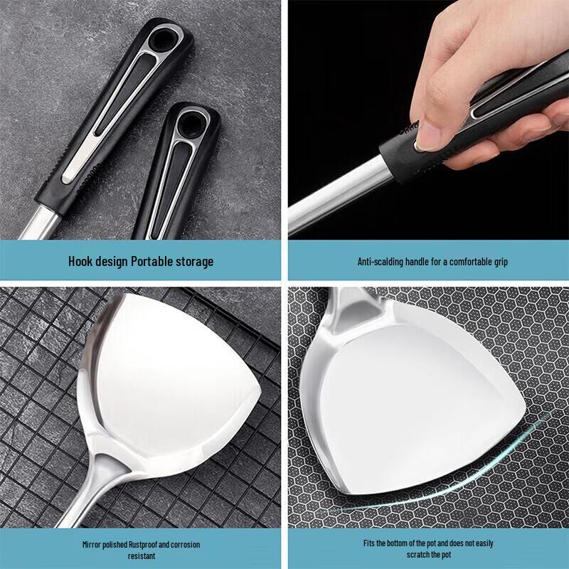 MAXCOOK Moon Star Series Thickened Stainless Steel Wok Spatula