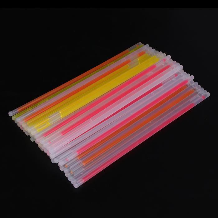 100pcs - Bracelets lumineux fluorescents jetables, 100 pièces, bâtons lumineux, décoration, portables, Non to