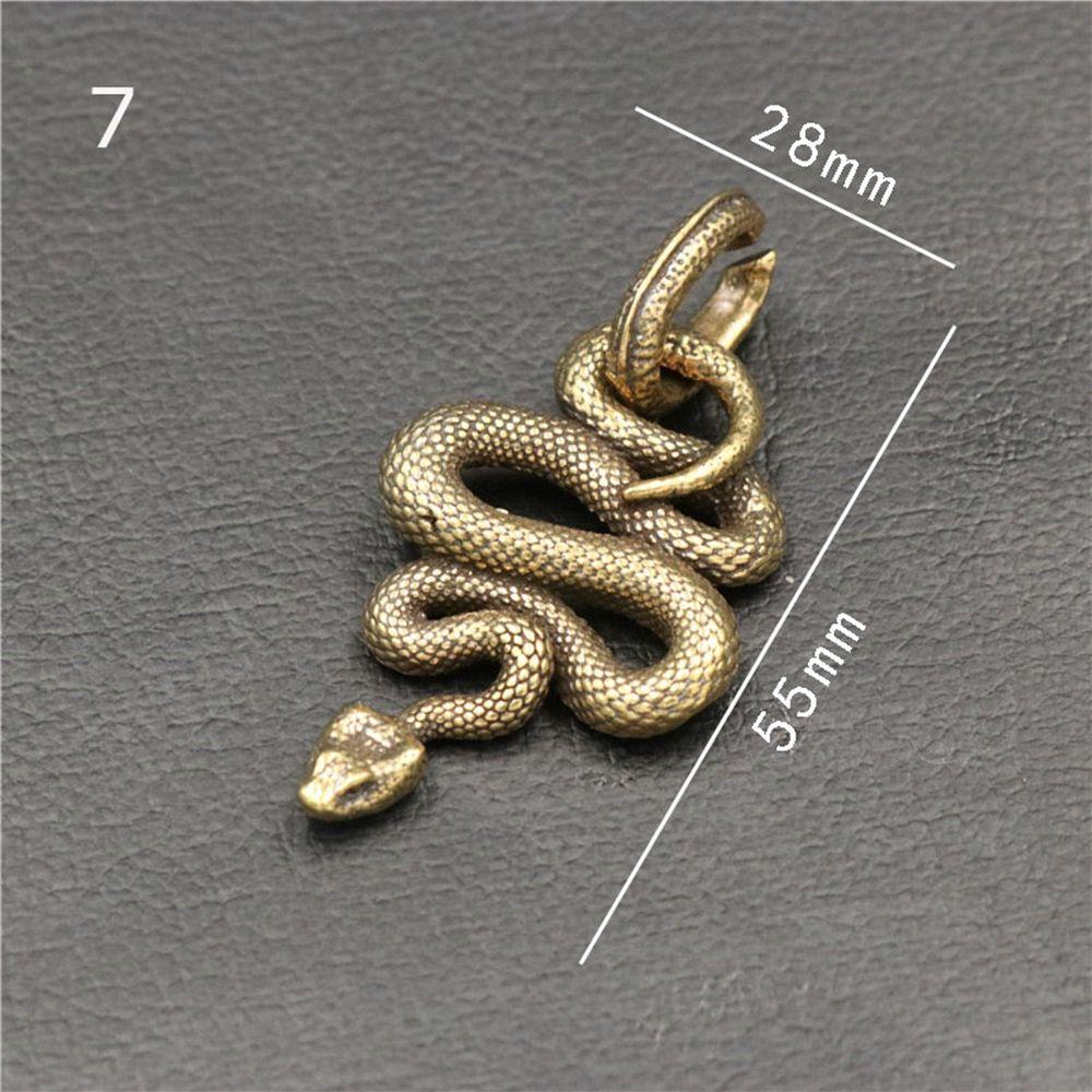Латунный Металлический Ручной Работы Брелок Животное Кобра Форма Змеи Брелок Подвеска для Сумки Ручной Работы Инструмент
