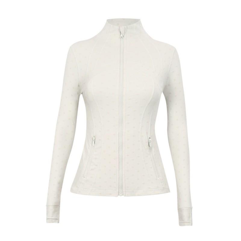LU Womens Define Jacket Slim Fit Polka Dot Long Sleeve Yoga Activewear