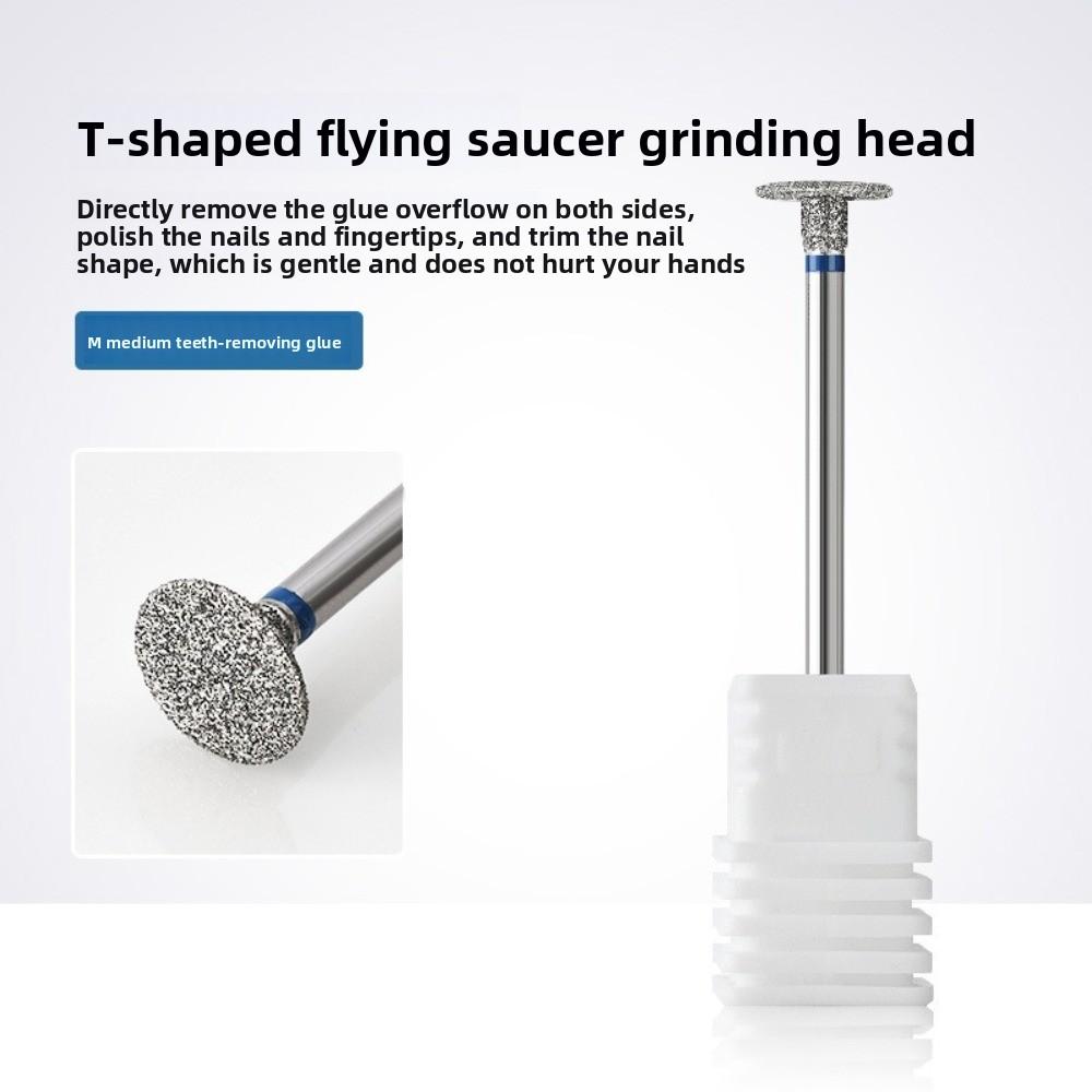 Cuticle Removal Electric Nail Drill Bit T-shaped Mills Grinder Nail Polishing Bits  Nail Salon