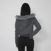 Goth Dark Streetwear Толстовки с капюшоном с воротником из искусственного меха с двойной молнией Пальто с капюшоном Женские повседневные куртки в готическом стиле с карманами Y2K Grunge Fall Cardigan