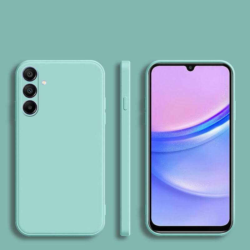 Квадратный мягкий чехол из жидкого силикона для телефона Samsung Galaxy A55 A35 A25 A15 A05 A14 A24 A34 A54 A33 A53 A73 A32 A13 A23 5G