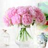 5 Head Big Peony Artifcial Silk Fake Flower Home Display Wedding Decor Bouquet
