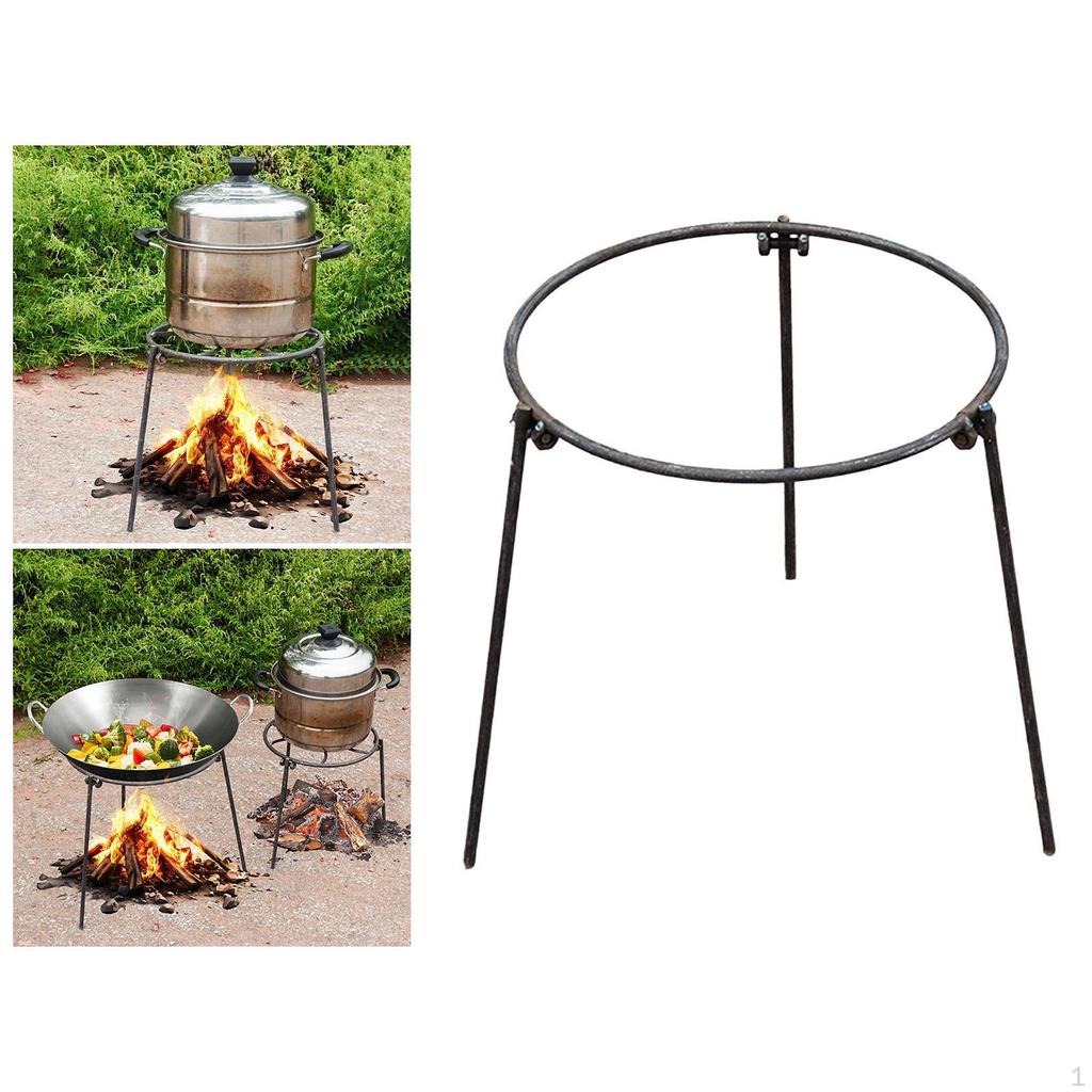 Тренога для костра Складная стойка для котелка/гриля для кемпинга и пикника