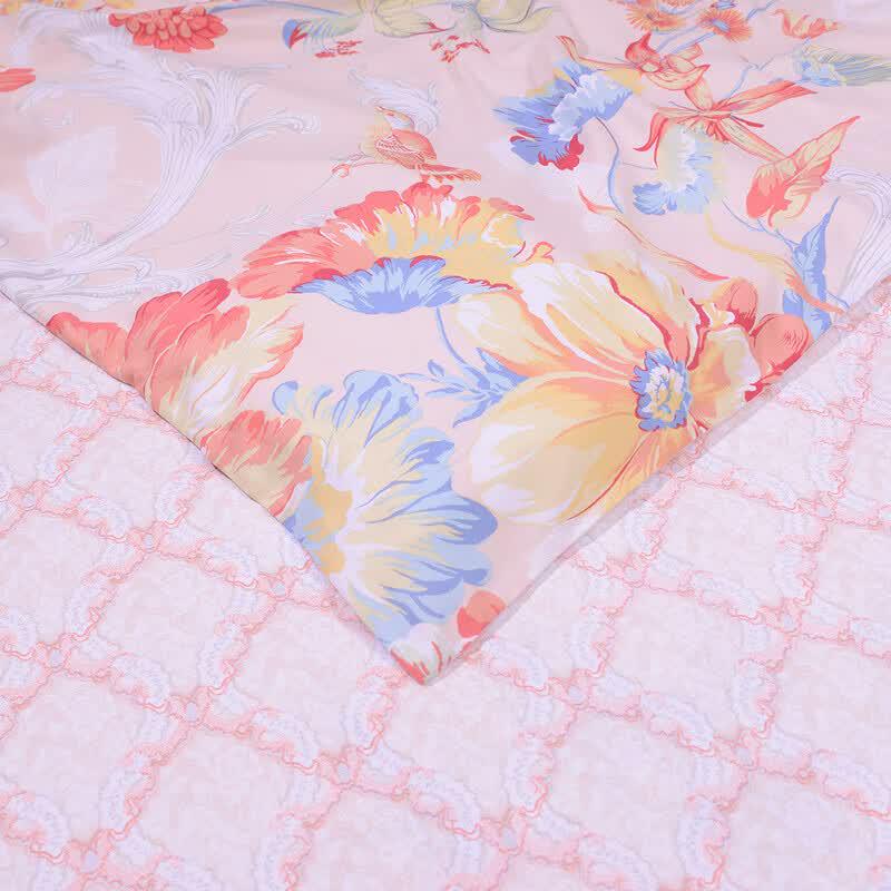 Fuanna Saint's Flower Brushed Polyester 4-Piece Bedding Set