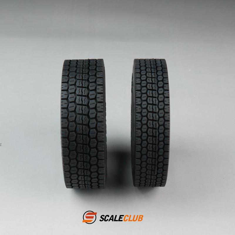 Scaleclub 1/14 Truck Simulation Road Tires For Tamiya Scania 770S MAN Benz Volvo RC Trailer Tipper Car Diy Parts
