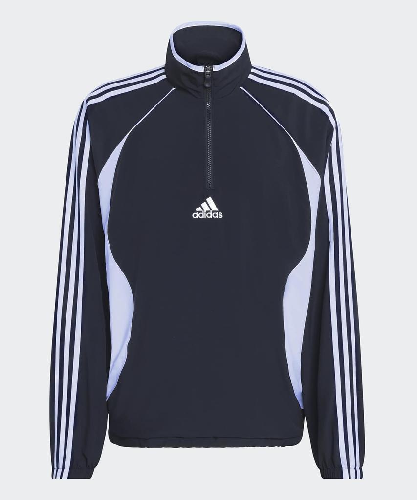 adidas Толстовка Teamgeist с молнией до середины - Черная:Белый / Ke2762