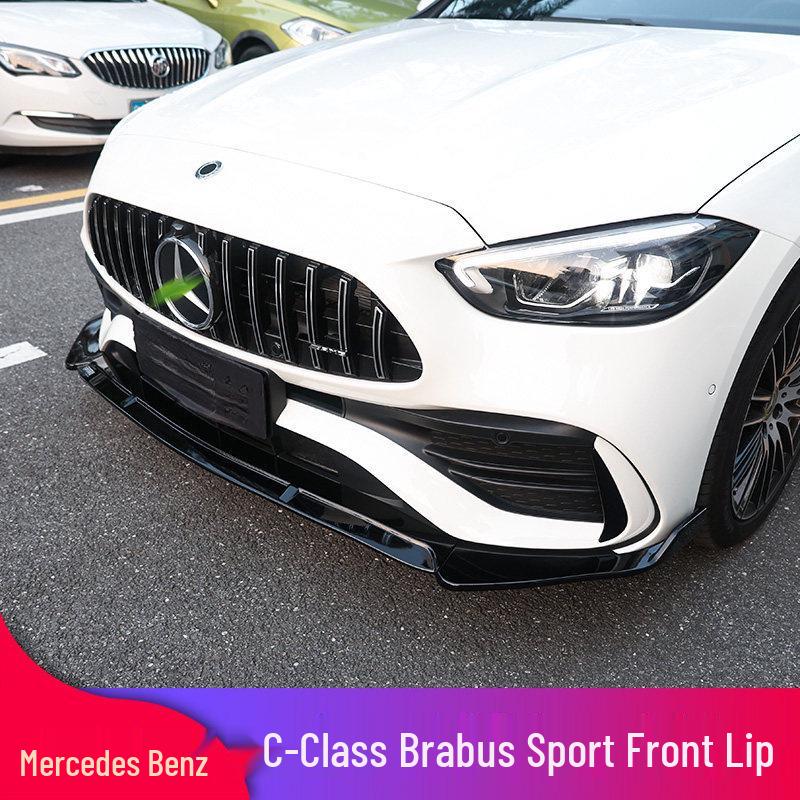 Комплект переднего бампера Mercedes-Benz C-Class: Совместимо с C200L, C260L, C350e, C250 AMG - Губа Brabus