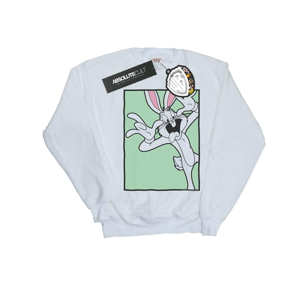 Looney Tunes Mens Bugs Bunny Funny Face Sweatshirt