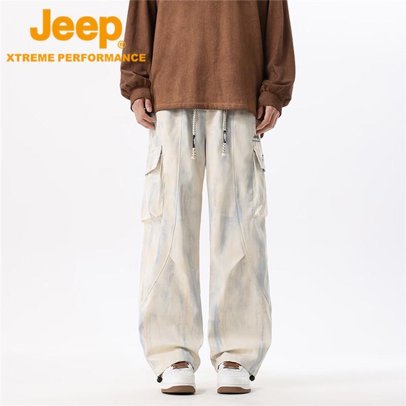 Jeep Мужские прямые рабочие брюки для активного отдыха