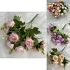 Faux Peony Floral Arrangement For Festive Occasions Christmas Valentines Day Gift