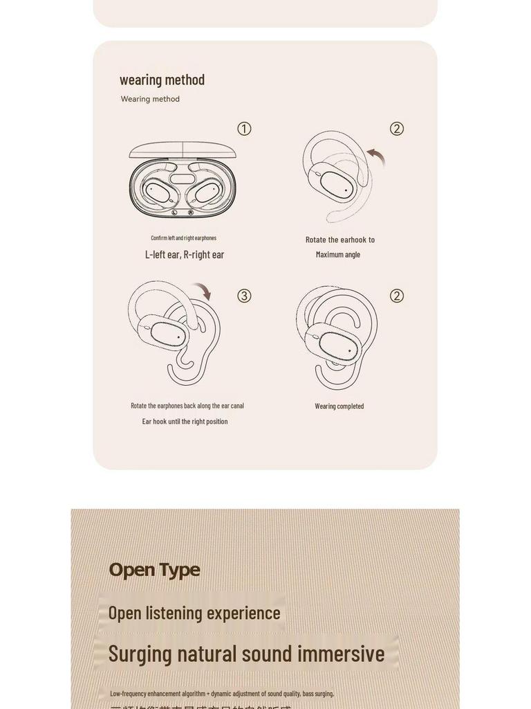 Bone Conduction Wireless Open-Ear Sports Headphones: In-Ear Bluetooth with Long Battery Life