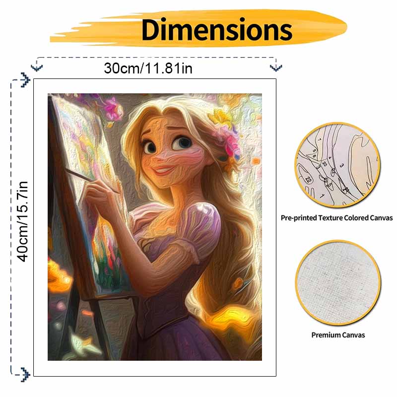 Disney Набор для рисования маслом по номерам «Рапунцель» ручной работы DIY декор для дома подарки настенное искусство холст цветочный портрет принцессы набор 130