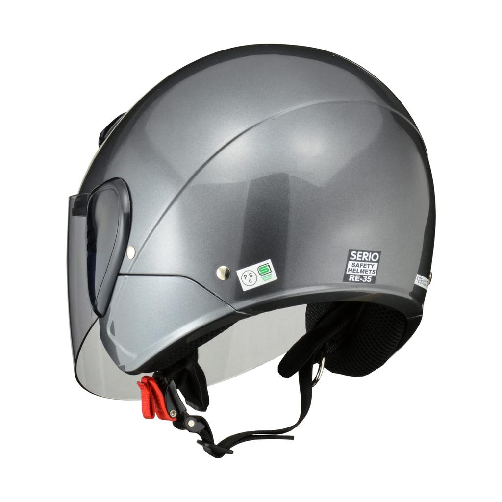 Мотоциклетный шлем SERIO LEAD Gunmetal Free Under Semi-Jet RE-35 57~60 см