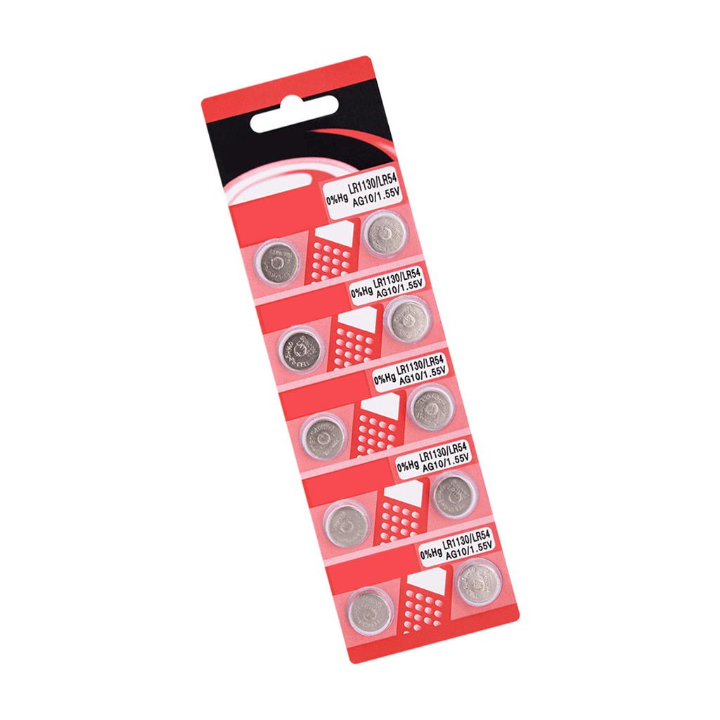 Упаковка из 10/20 батареек таблеточного типа высокой емкости AG10 LR1130 Щелочная батарейка таблеточного типа AG10 LR1130 для малой электроники