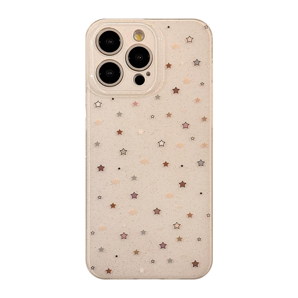 Double Layer Flash Powder Suitable for Apple 16 Mobile Phone Case Full Screen Colorful Stars Iphone15promax Soft Case 14 Niche 11