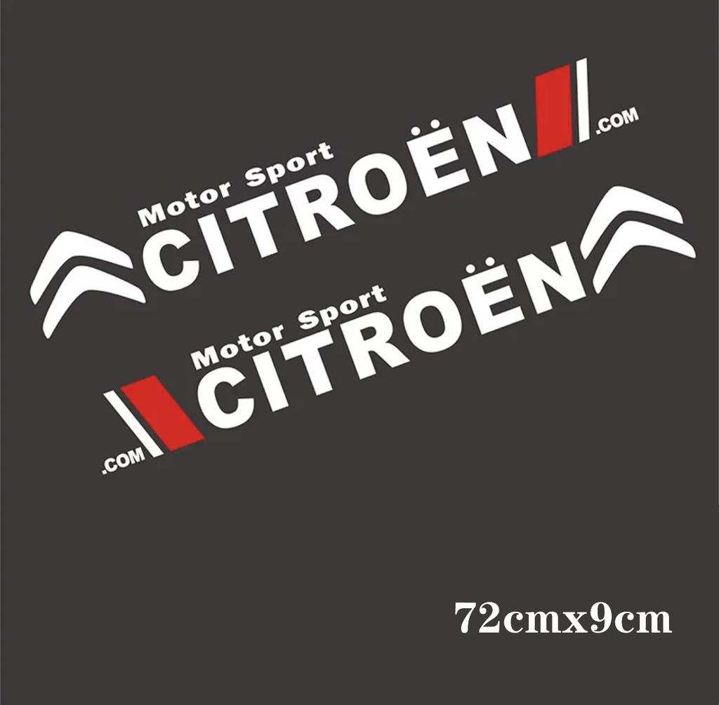 Car Sticker 2PCS Waterproof Car Logo Door Side Stickers Creative Body Decor Logo Decals for Citroen DS Series C2 C3 C4 C5 C6 C8 FL7