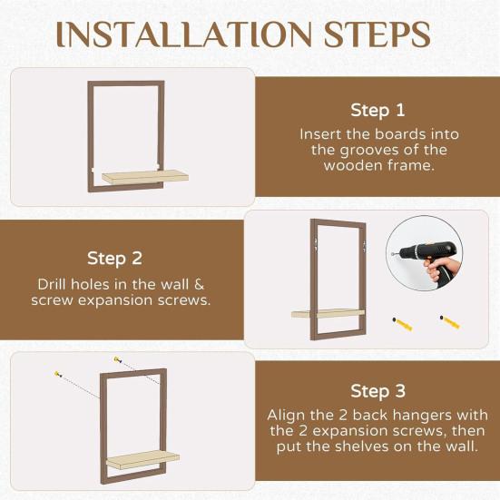2/4 шт. Деревянные плавающие полки для хранения стеллажей с гладкими краями без заусенцев, простая установка, настенные полки для хранения, набор полок для показа