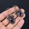 Beautiful Iolite Gemstone Handmade Pure Copper Wire Wrapped Earring Jewelry
