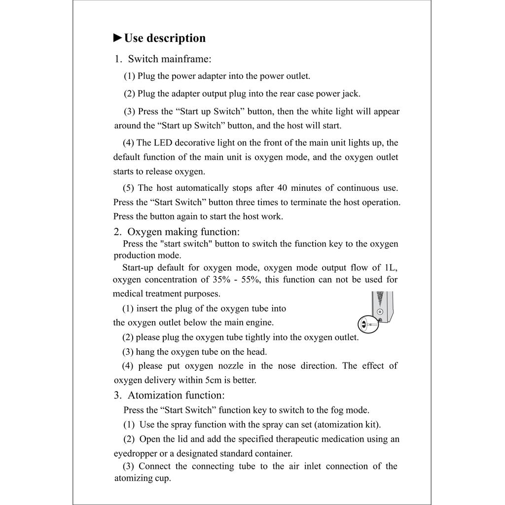 Oxygen Concentrator Household Portable Oxygen Machine Oxygen Inhalation Machine Household Oxygen Concentrator Atomization Negative Ion