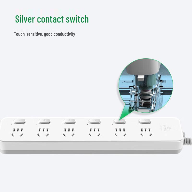 BULL GN-313 6-Outlet Individual Control Power Strip CN plug (adapter included)